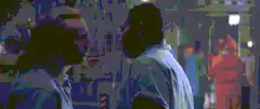 Two men face off in a tense standoff