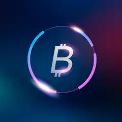 Bitcoin logo with glowing ring