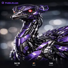 robotic purple bird puzzle