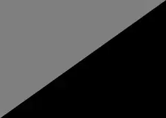 gray and black diagonal split