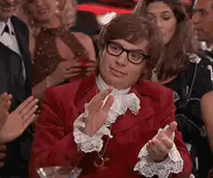Austin Powers clapping sarcastically