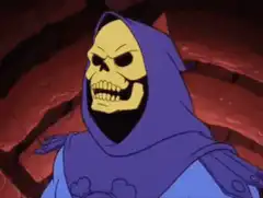 Skeletor flexing muscles