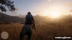 Red Dead Redemption 2 sunset ride