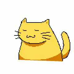 pixel art cat meowing