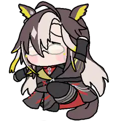 chibi character with cat ears and tail