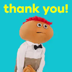 Mr. Potato Head says thank you and wow