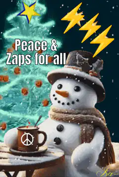 Peace and Zaps for all snowman