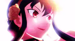 anime girl smiling and winking