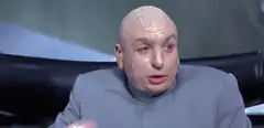 Dr. Evil sweating and thinking