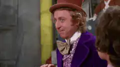 Gene Wilder as Willy Wonka looking bored