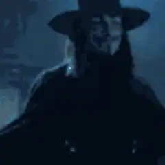 V for Vendetta Guy Raising Umbrella