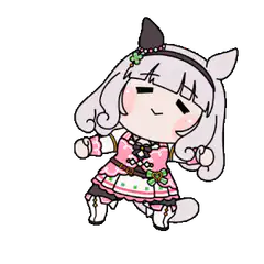 chibi horse girl dancing
