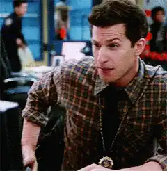 Andy Dwyer making a disgusted face