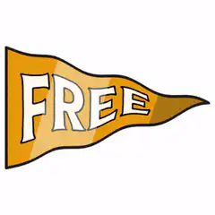 Yellow pennant with FREE text