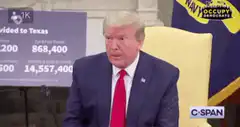 Donald Trump talking at a press conference