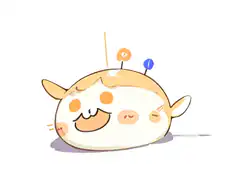 Cute round creature with antennae
