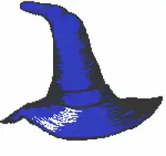 Cat in a witch hat