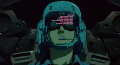 Gundam pilot helmet HUD display