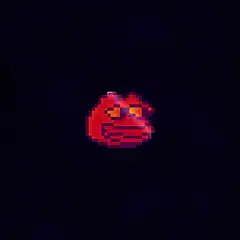 pixel art pepe face zooms in and out