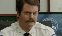 Ron Swanson intense stare