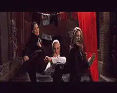 Charlie's Angels dance in alley