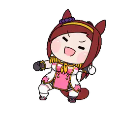 chibi horse girl dancing