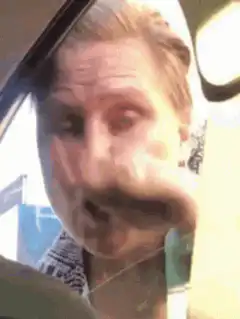 Woman in car calm down