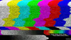color bars with static glitch
