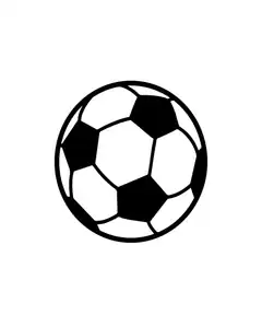 Classic soccer ball icon