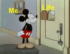 Mickey Mouse gets punched by life