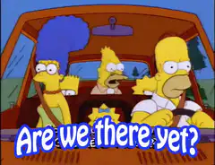 Simpsons family car ride Are we there yet