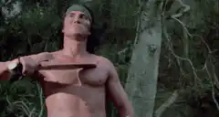 Conan the Barbarian cuts his chest