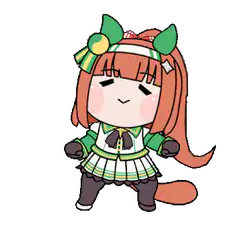 Chibi anime girl with fox ears and tail