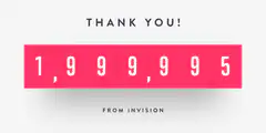 Thank you counter from 1999995 to 2000001