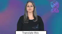 Woman signing Translate this