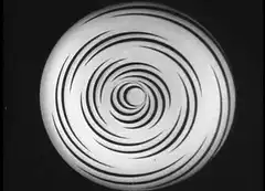 Black and white hypnotic spiral