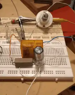 LED lights up on breadboard circuit
