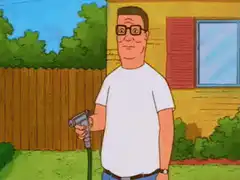 Bobby Hill gets sprayed in the face
