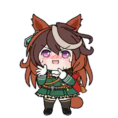 chibi horse girl blushing