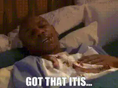 Man in bed with ice cream GOT THAT ITIS