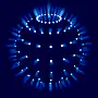 Blue glowing clock face