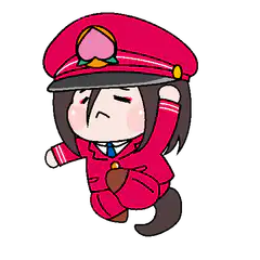 Chibi train conductor character