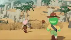 Zelda Link and Navi in desert