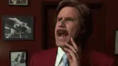 Ron Burgundy Yawning