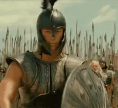 Spartacus raises his sword