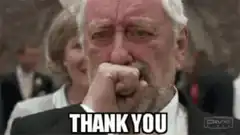 Old Man Crying Thank You
