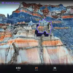 Puzzle game canyon landscape