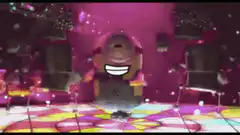 Minion dancing on a disco floor