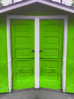 Garage doors changing color
