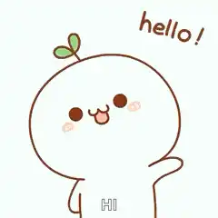 cute plant character waving hello